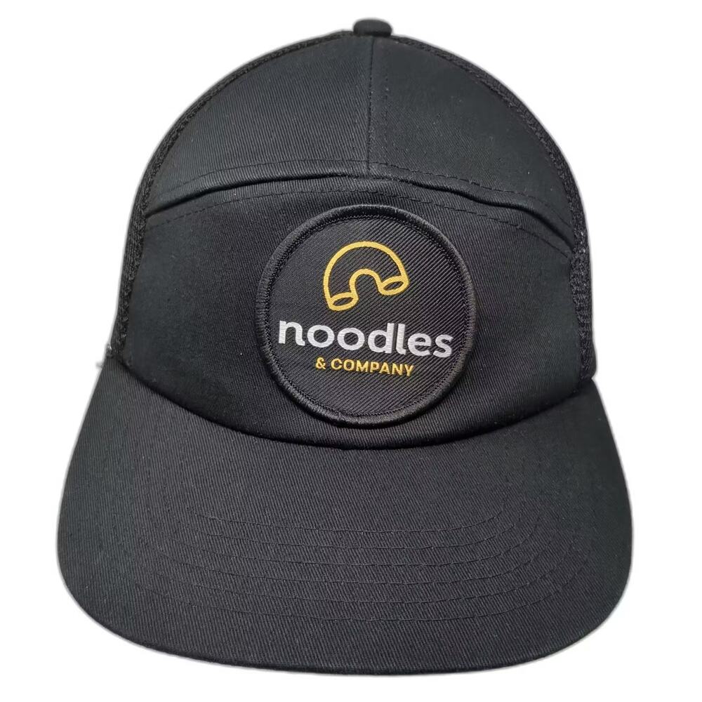 CSE Noodles & Company Black Trucker Hat One Size Adjustable Logo Mesh Back Patch